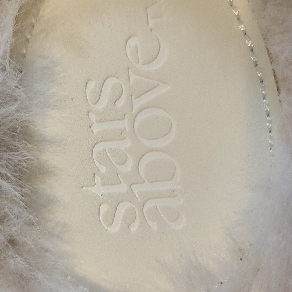 NWT Stars Above Women's Faux Fur Slippers Pink White Sz 5/6, 7/8, 9/10, … - Picture 4 of 8